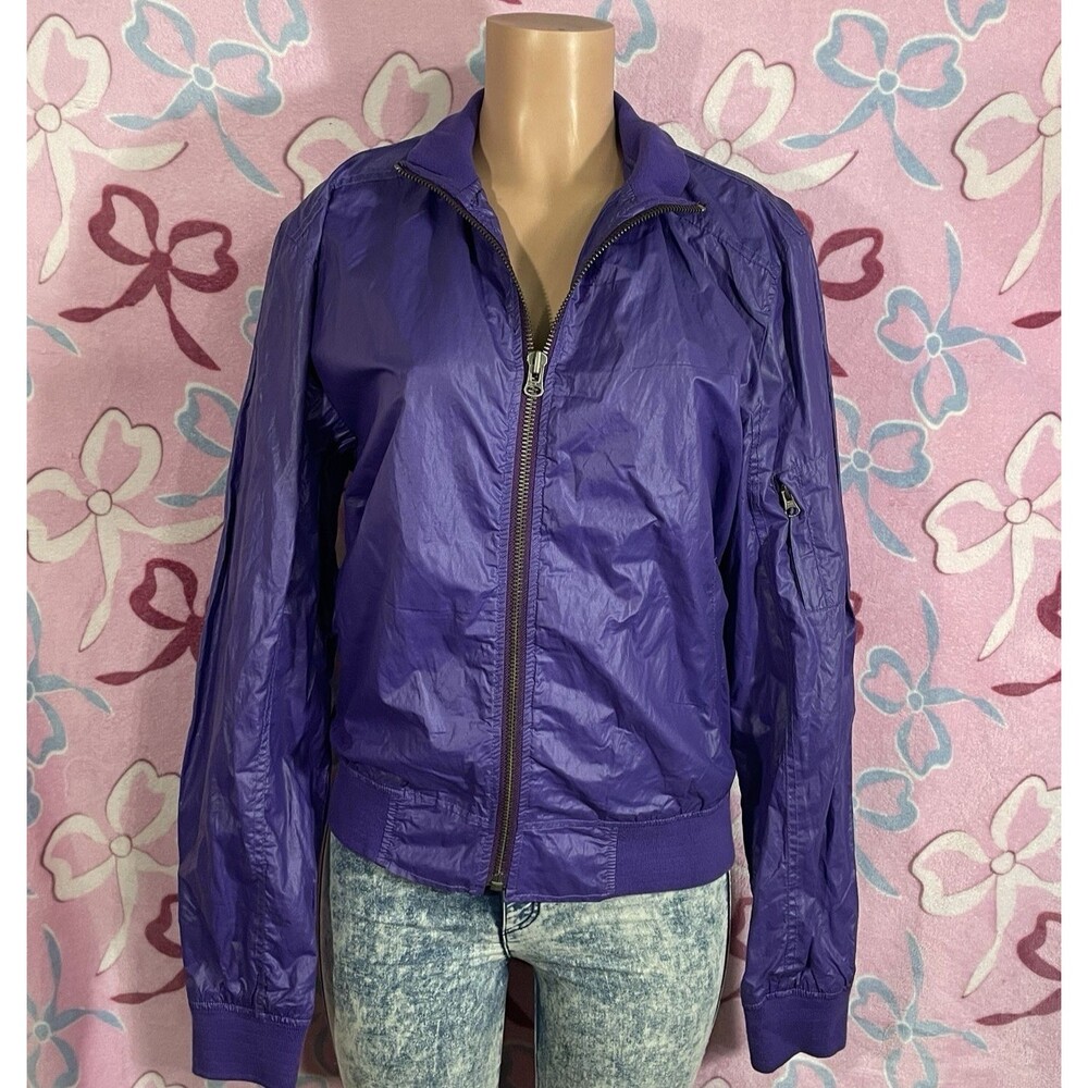 Y2k Vtg Syn Jeans Size Medium Track Jacket Purple